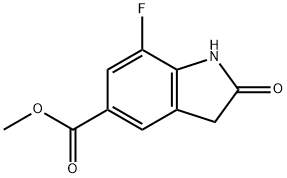 METHYL 7-FLUORO-2-OXOINDOLINE-5-CARBOXYLATE,1260879-22-8,结构式