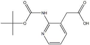 (2-tert-Butoxycarbonylamino-pyridin-3-yl)-acetic acid Structure
