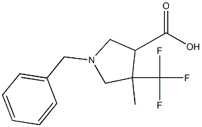 1-Benzyl-4-methyl-4-trifluoromethyl-pyrrolidine-3-carboxylic acid|