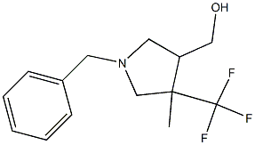 (1-Benzyl-4-methyl-4-trifluoromethyl-pyrrolidin-3-yl)-methanol 结构式