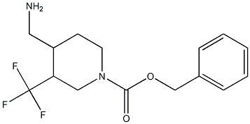 4-Aminomethyl-3-trifluoromethyl-piperidine-1-carboxylic acid benzyl ester,1260901-68-5,结构式
