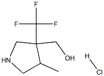 (4-Methyl-3-trifluoromethyl-pyrrolidin-3-yl)-methanol hydrochloride Structure