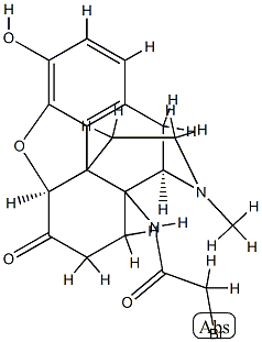 14-bromoacetamido-7,8-dihydromorphinone,126104-23-2,结构式