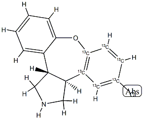 N-DesMethyl Asenapine HCL 13C6 结构式