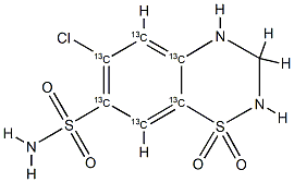 [13C6]-Hydrochlorothiazide, 1261396-79-5, 结构式