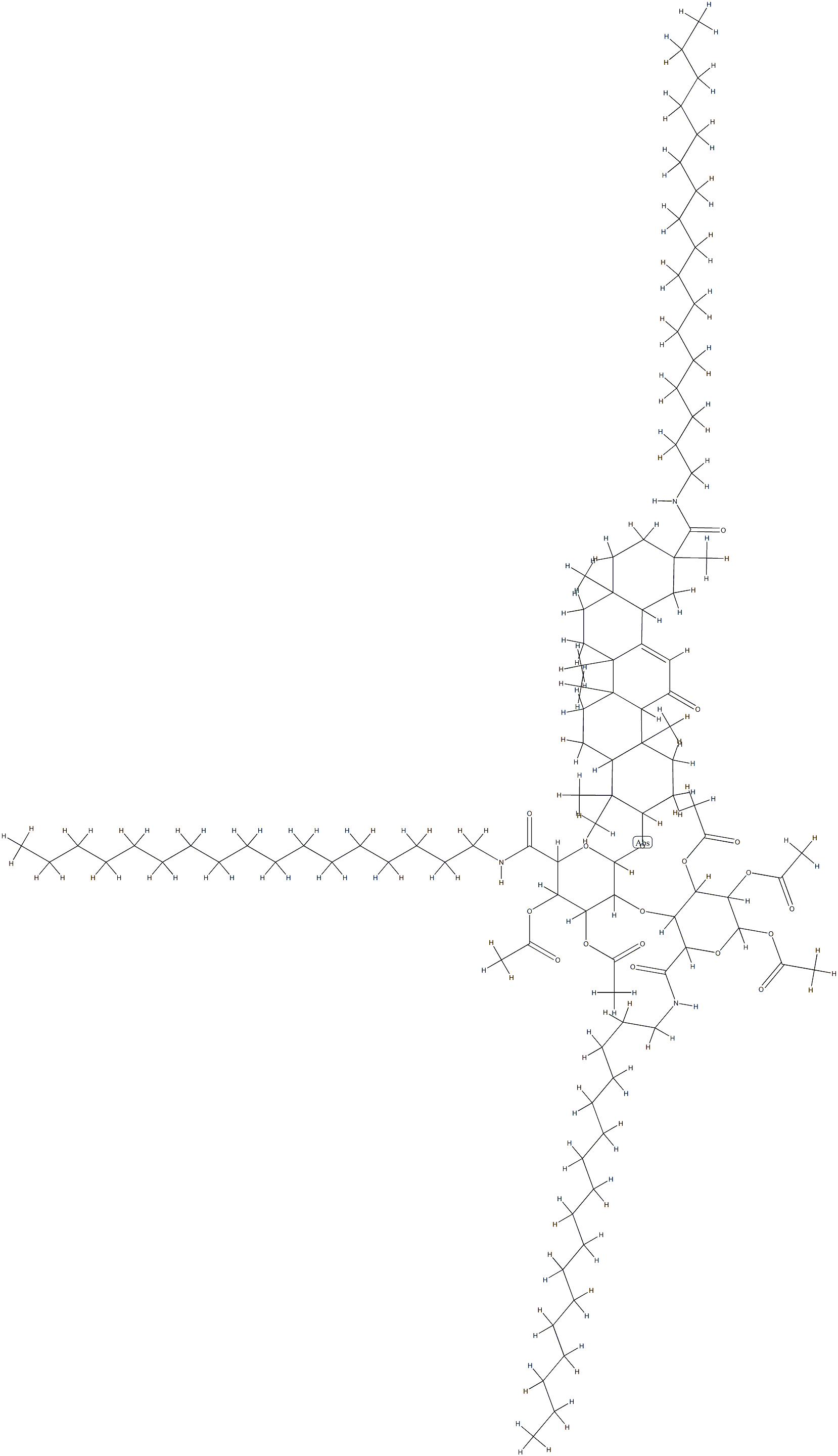 [3,4-diacetyloxy-5-[4,5-diacetyloxy-6-(heptadecylcarbamoyl)-2-[[11-(he ptadecylcarbamoyl)-4,4,6a,6b,8a,11,14b-heptamethyl-14-oxo-2,3,4a,5,6,7 ,8,9,10,12,12a,14a-dodecahydro-1H-picen-3-yl]oxy]oxan-3-yl]oxy-6-(hept adecylcarbamoyl)oxan-2-yl] acetate|