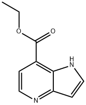 1H-ピロロ[3,2-B]ピリジン-7-カルボン酸エチルエステル 化学構造式