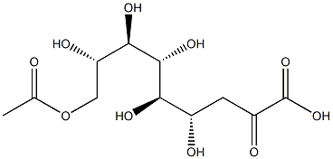 9-O-acetyl-2-keto-3-deoxyglycero-galacto-nononic acid 结构式