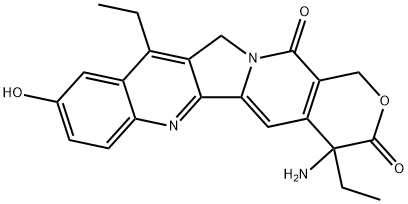 7-ethyl-10-hydroxy-20-deoxyaminocamptothecin Struktur