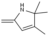 1H-Pyrrole,2,5-dihydro-2,2,3-trimethyl-5-methylene-(9CI) 化学構造式