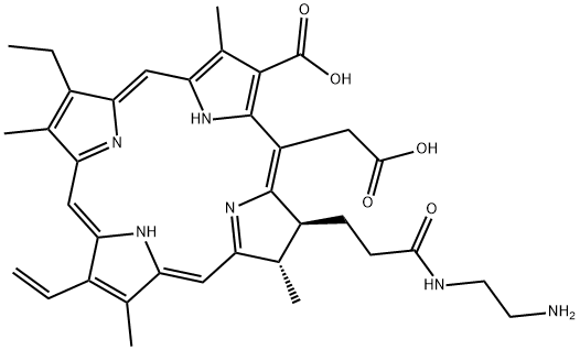 chlorin e6 monoethylenediamine monoamide Struktur