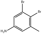 3,4-ジブロモ-5-メチルアニリン 化学構造式