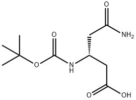 (R)-5-氨基-3-((叔丁氧基羰基)氨基)-5-氧代戊酸 结构式