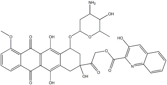 14-quinaldinoyloxydaunorubicin 结构式