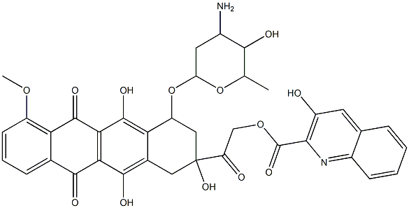 14-quinaldinoyloxydaunorubicin Structure