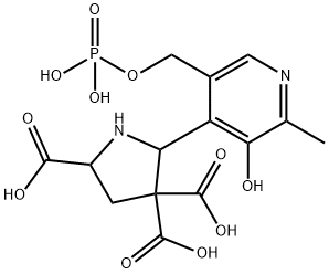 4-carboxy-5-(pyridyloxy-5'-phosphate)proline 结构式