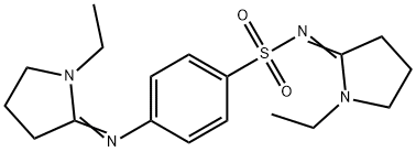 (NZ)-N-(1-ethylpyrrolidin-2-ylidene)-4-[(1-ethylpyrrolidin-2-ylidene)a mino]benzenesulfonamide Structure