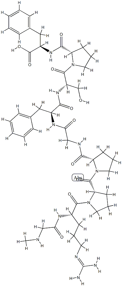 bradykinin, Sar-(D-Phe(8))des-Arg(9) 化学構造式