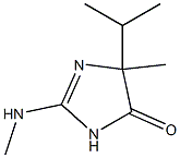 4H-Imidazol-4-one,1,5-dihydro-5-methyl-2-(methylamino)-5-(1-methylethyl)-(9CI),126973-50-0,结构式