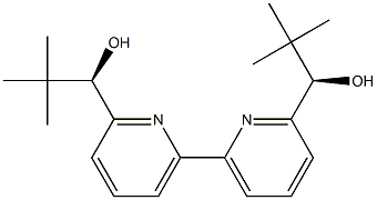(AR,A'R)-A,A'-ビス(TERT-ブチル)-[2,2'-ビピリジン]-6,6'-ジメタノール 化学構造式