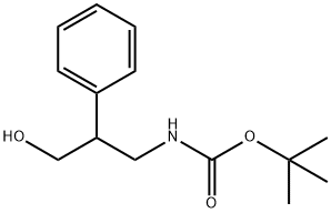 tert-butyl 3-hydroxy-2-phenylpropylcarbamate Struktur