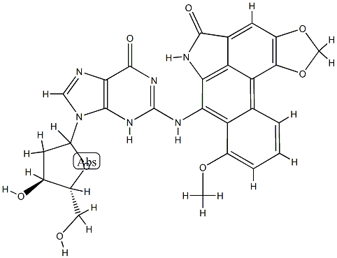 7-(deoxyguanosin-N(2)-yl)aristolactam I,127191-85-9,结构式