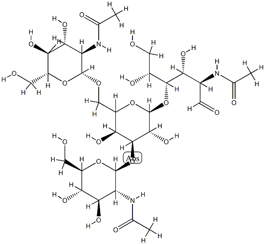 N-acetylglucosaminyl(beta1-3)-N-acetylglucosaminyl(1-6)-galactopyranosyl(1-4)-N-acetylglucosamine|