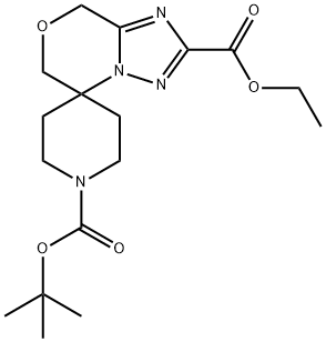 1-Tert-Butyl 2-Ethyl 6,8-Dihydrospiro[[1,2,4]Triazolo[5,1-C][1,4]Oxazine-5,4-Piperidine]-1,2-Dicarboxylate(WX105716) Structure