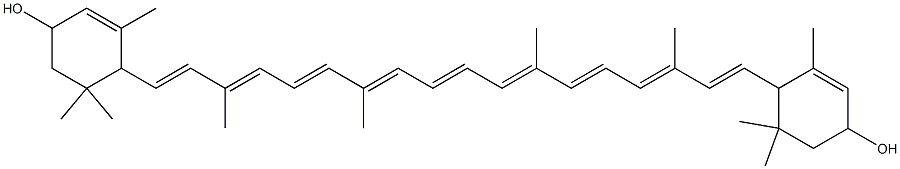 e,e-Carotene-3,3'-diol Structure