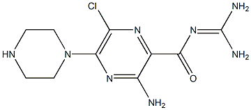 N(5)-piperazine-amiloride 结构式