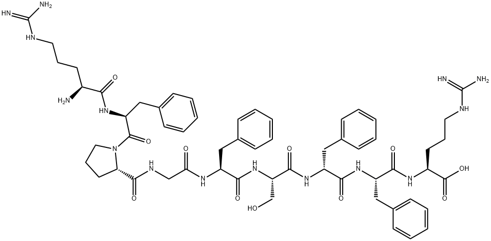 [Phe2,D-Phe7]ブラジキニン 化学構造式