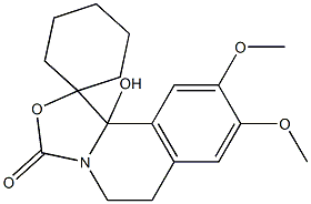 Spiro[cyclohexane-1,1(5H)-[3H]oxazolo[4,3-a]isoquinolin]-3-one,  6,10b-dihydro-10b-hydroxy-8,9-dimethoxy- 结构式