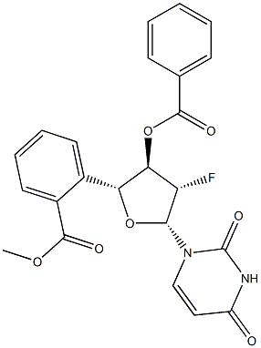 3',5'-Bis-O-benzoyl-2'-deoxy-2'-fluoro-beta-D-arabinouridine Struktur