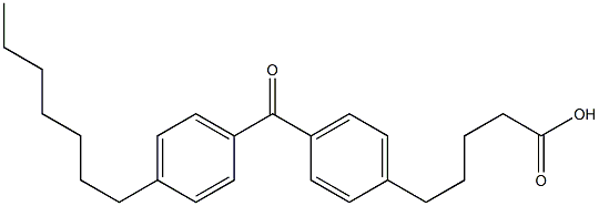 benzophenone-4'-heptyl-4-pentanoic acid Struktur