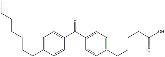 benzophenone-4'-heptyl-4-pentanoic acid Structure