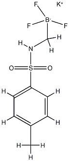 (4-メチルフェニルスルホンアミド)メチルトリフルオロほう酸カリウム 化学構造式
