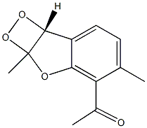 4-ACETYL-2A,7B-DIHYDRO-2A,7B-DIMETHYL-1,2-DIOXETO(3,4-B)BE. Structure