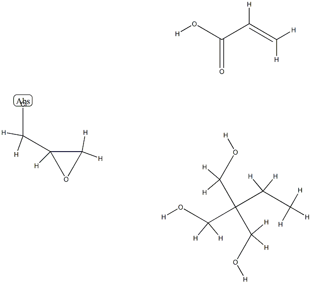 1,3-Propanediol, 2-ethyl-2-(hydroxymethyl)-, polymer with (chloromethyl)oxirane, 2-propenoate 结构式