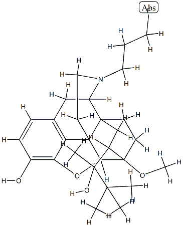 N-(3-fluoropropyl)-N-norbuprenorphine 结构式
