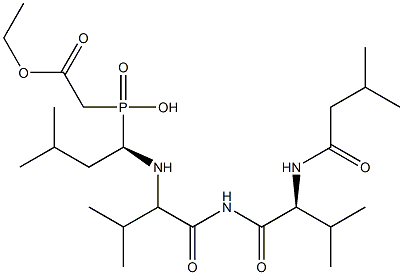 isovaleryl-valyl-valyl-statine phosphinate ethyl ester 结构式