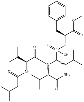 isovaleryl-valyl-valyl-leucine phosphinate-3-phenyllactic acid methyl ester,128923-36-4,结构式