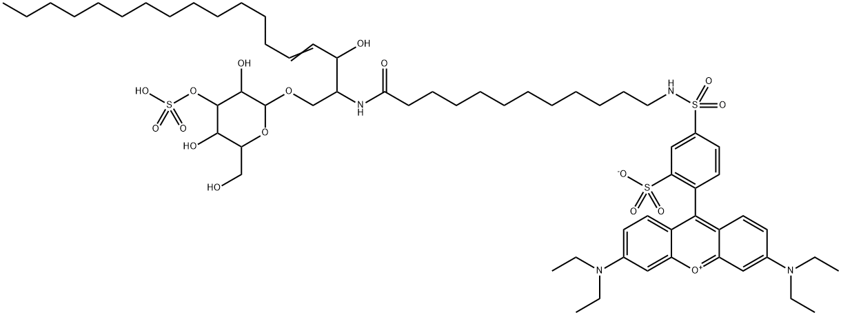 128969-82-4 N-lissamine rhodaminyl-(12-aminododecanoyl)cerebroside 3-sulfate