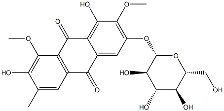 Aurantio-obtusin-6-O-β-D-glucoside Struktur