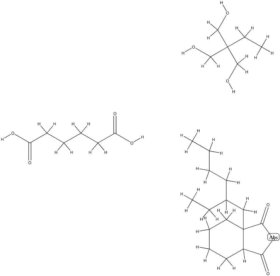 Hexanedioic acid, polymer with 2-ethyl-2-(hydroxymethyl)-1,3-propanediol and hexahydro-1,3-isobenzofurandione, 2-ethylhexyl ester 结构式