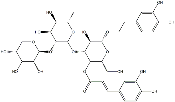 beta-D-Glucopyranoside, 2-(3,4-dihydroxyphenyl)ethyl O-beta-D-xylopyra nosyl-(1-2)-O-6-deoxy-alpha-L-mannopyranosyl-(1-3)-, 4-(3-(3,4-dihydro xyphenyl)-2-propenoate), (E)-|