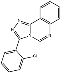 3-(2-クロロフェニル)-1,2,4-トリアゾロ[4,3-c]キナゾリン 化学構造式