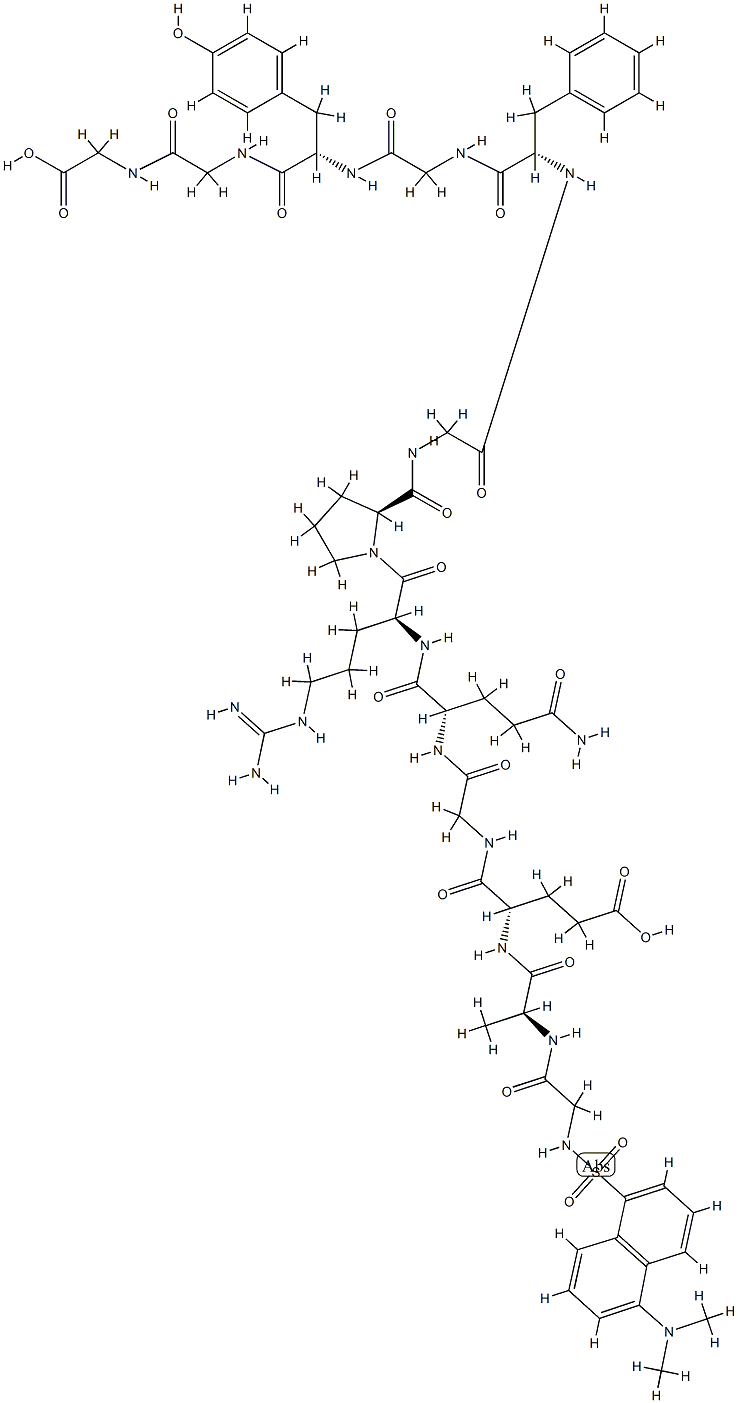 dansyl myelin basic protein, Gly(119)-Gly(131)-,129189-42-0,结构式