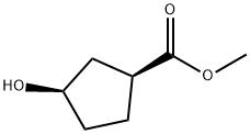 (1S,3R)-3-Hydroxycyclopentane carboxylic acid methyl ester Structure