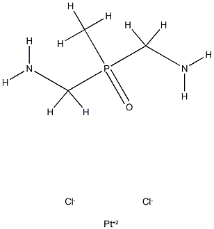 dichloro(1,1'-(methylphosphinylidene)bis(methanamine)-N,N')platinum Struktur