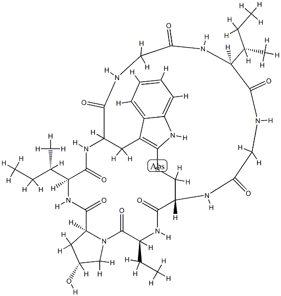 amaninamide, S-deoxo-Abu(1)-Ile(3)- 结构式